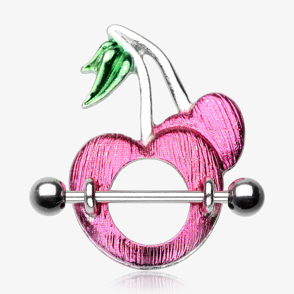 A Pair of Sweet Cherries Nipple Shield Ring