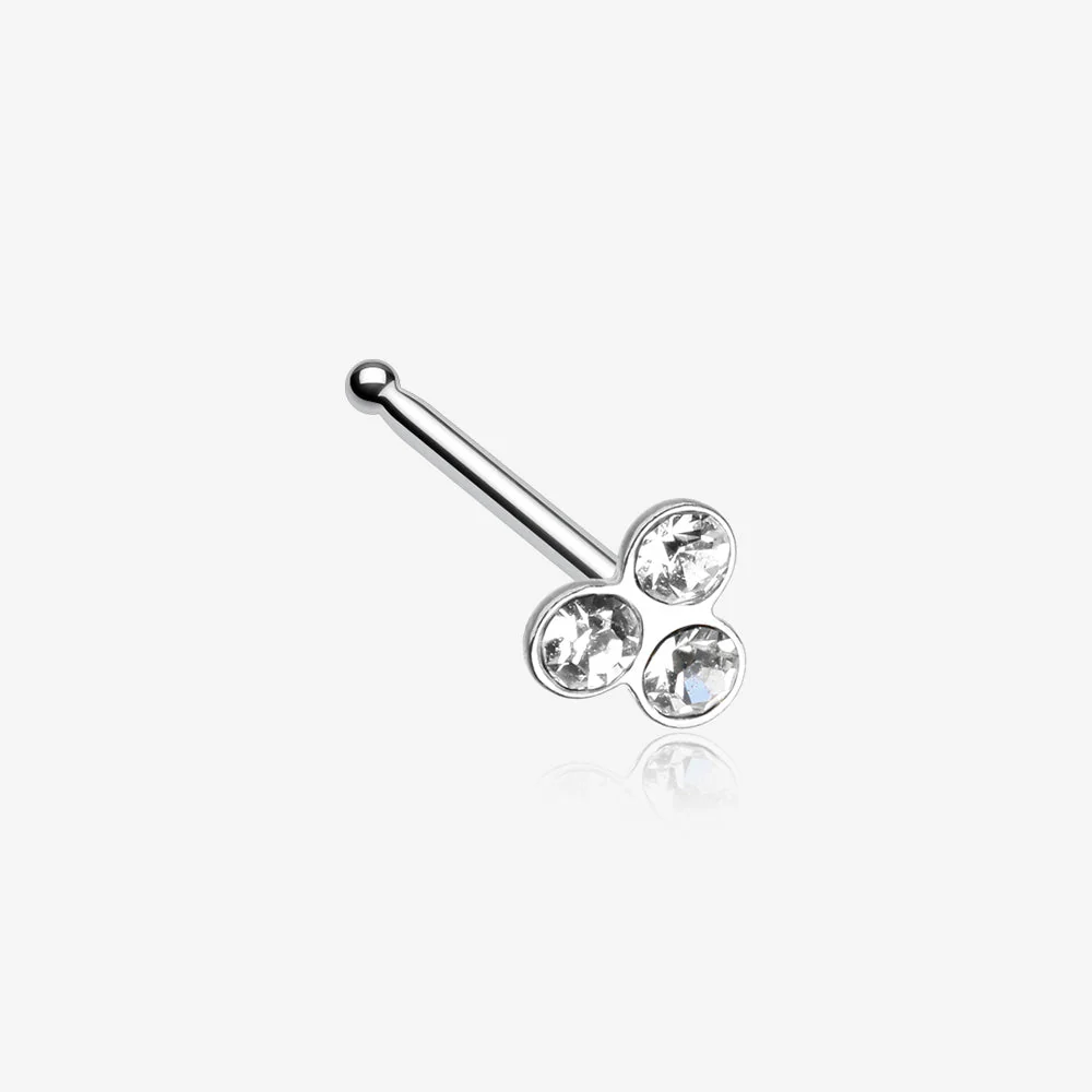 Trinity Gem Nose Stud Ring