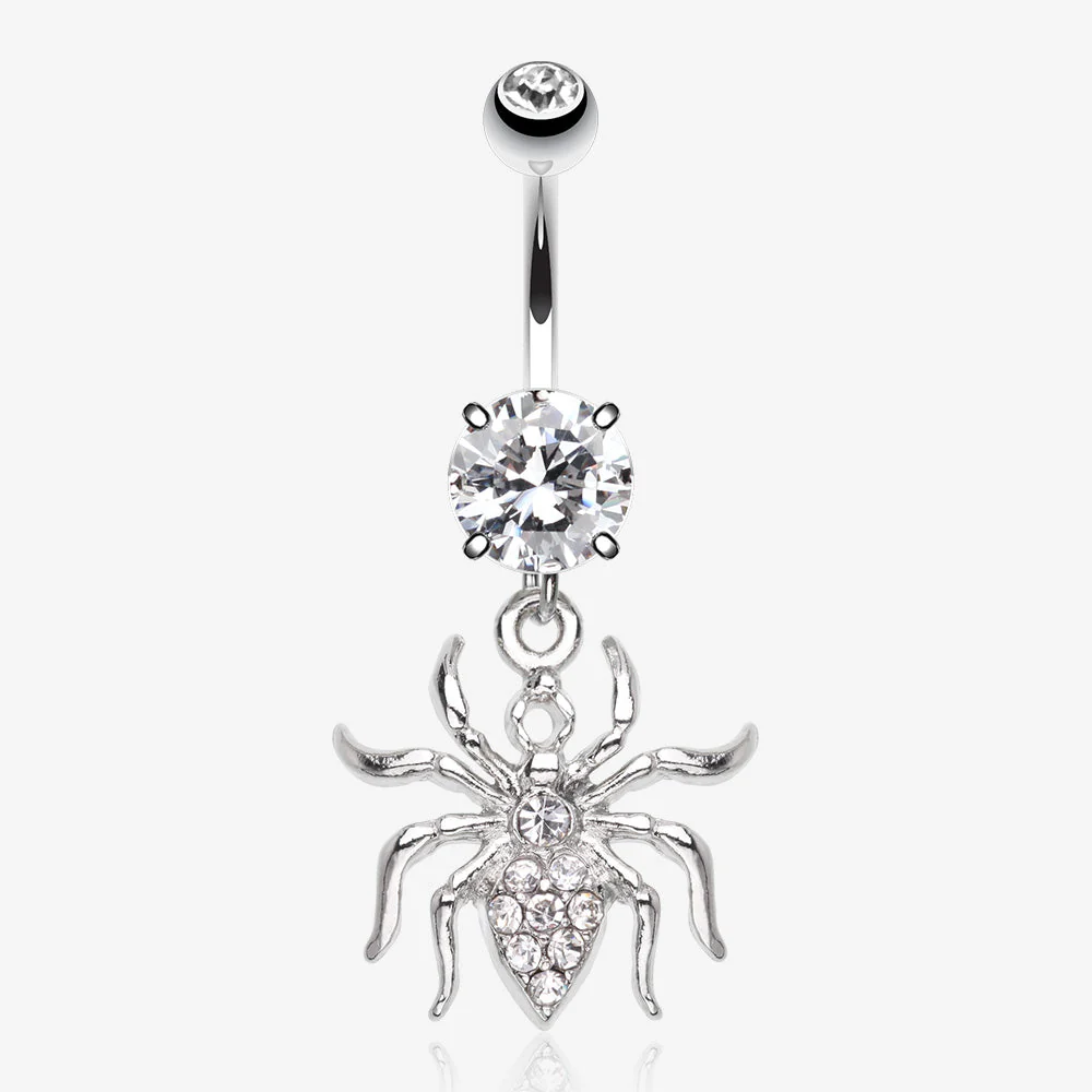 Venom Spider Multi-Gem Belly Button Ring